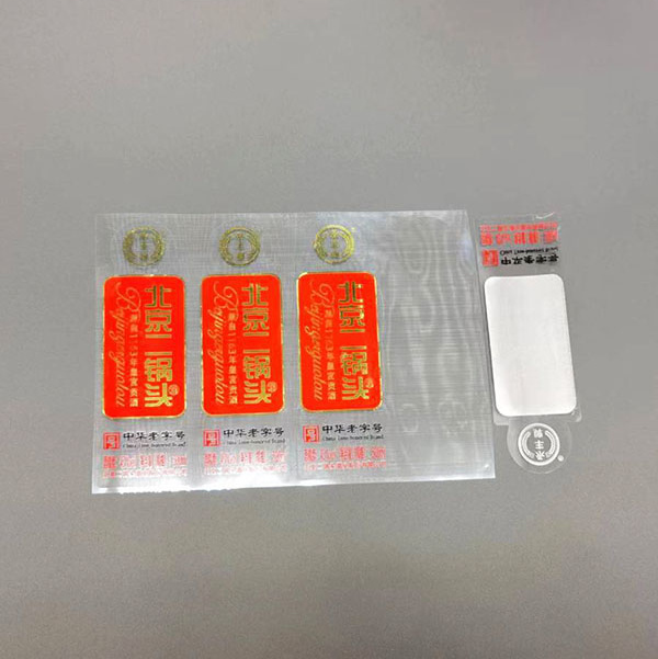 Clear BOPP adhesive label for liquor