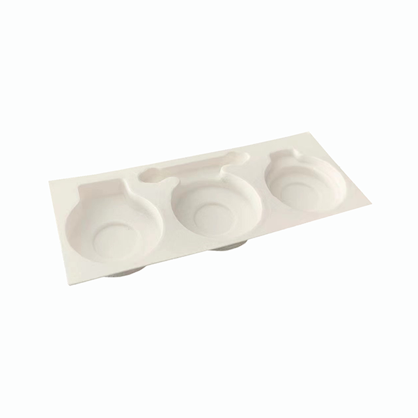 Bagasse inner tray in paper box for electronics packaging