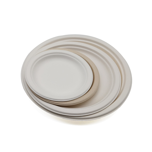 Different sizes of round sugarcane plates wholesale