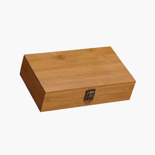 Traditional style wooden box with lock