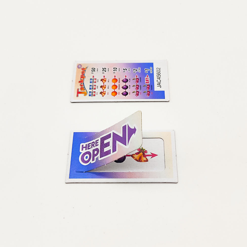 Promotional Pull Tabs Break Open Lottery Ticket